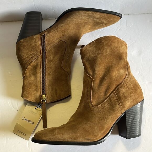 NWT MNG aka Mango “Larson” suede ankle boots - Picture 4 of 11